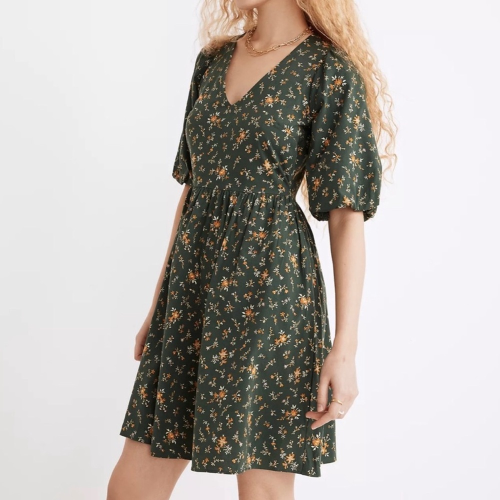 Madewell Fresh Springs bubble sleeve dress- like new